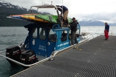 Taxi bateau Alaska kayak de mer